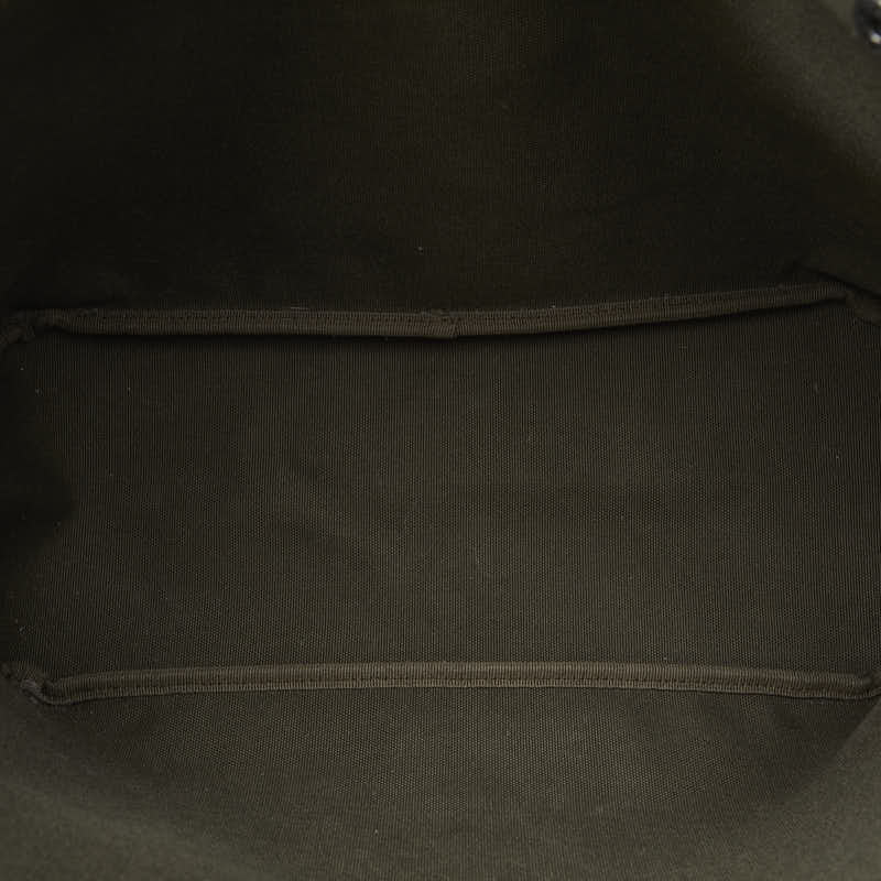 PRADA Logo Tote Bag Canvas/Leather Indigo Blue Black