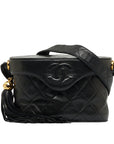Chanel Cocomark Tassel winged Shoulder Bag Black Leather  Chanel