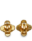 Chanel Vintage Cocomark Cross Earring Gold  Ladies Chanel