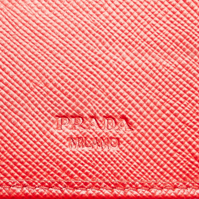 PRADA Prada Sapphiano Keycase Leather Red &#39;s Earthly