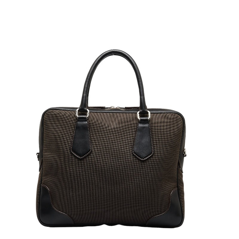 PRADA Business Bag in Canvas/Leather Brown