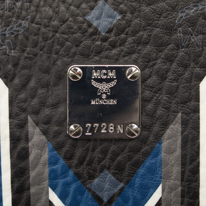 MCM Visetos 黑色幾何皮革手拿包
