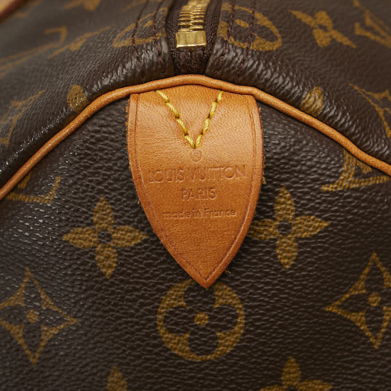 Louis Vuitton Monogram Speed 35 Handbag M41107 Brown PVC Leather  Louis Vuitton