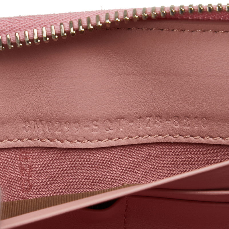 Fendi Monster Continental Wallet Round Fassner Long Wallet 8M0299 Pink Black Leather Ladies Fendi