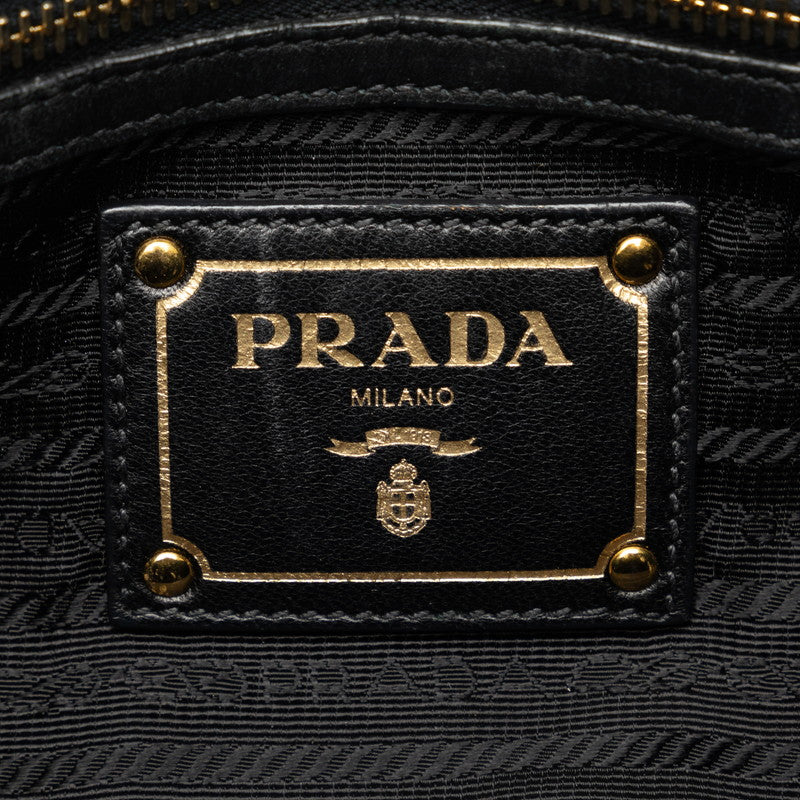 Prada Gaze Handbag 2WAY BN1407 Black Nylon Leather  Prada