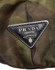 Prada Reversible Camouflage Handbags 2WAY BN1959 Green Black Nylon Leather Ladies Prada