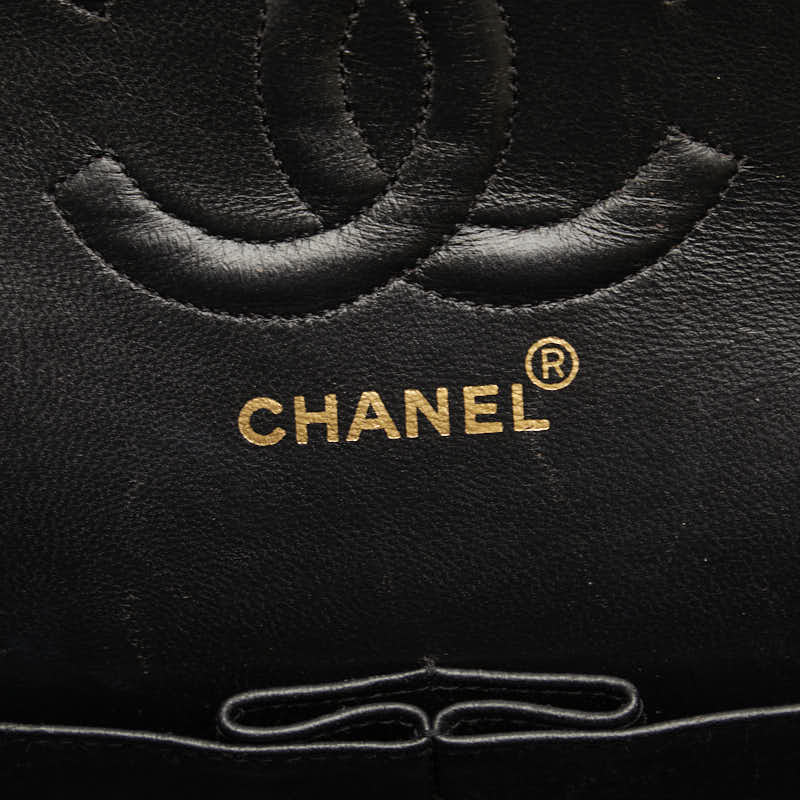 Chanel Mattress 25 Double Flat Chain houlder Bag Black Sweater Lady Chanel