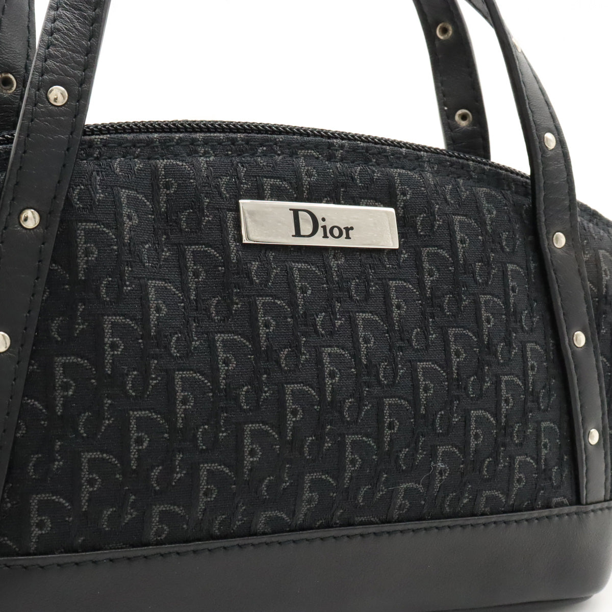 Christian Dior Christian Dior Street Torter Handbags Mini-Bags Leather Leather Black Silver Gold