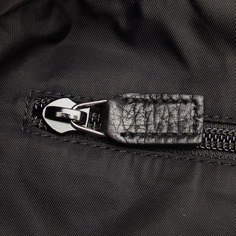 Gucci GG Nylon Tortoise Shoulder Bag 2WAY 510332 Black Nylon Leather  Gucci