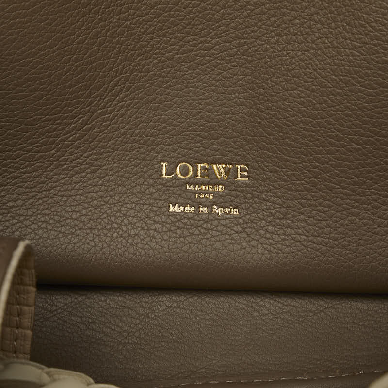 Loewe 手提包 手袋 白色米色皮革 路易波士女士 女士女士女士 女士