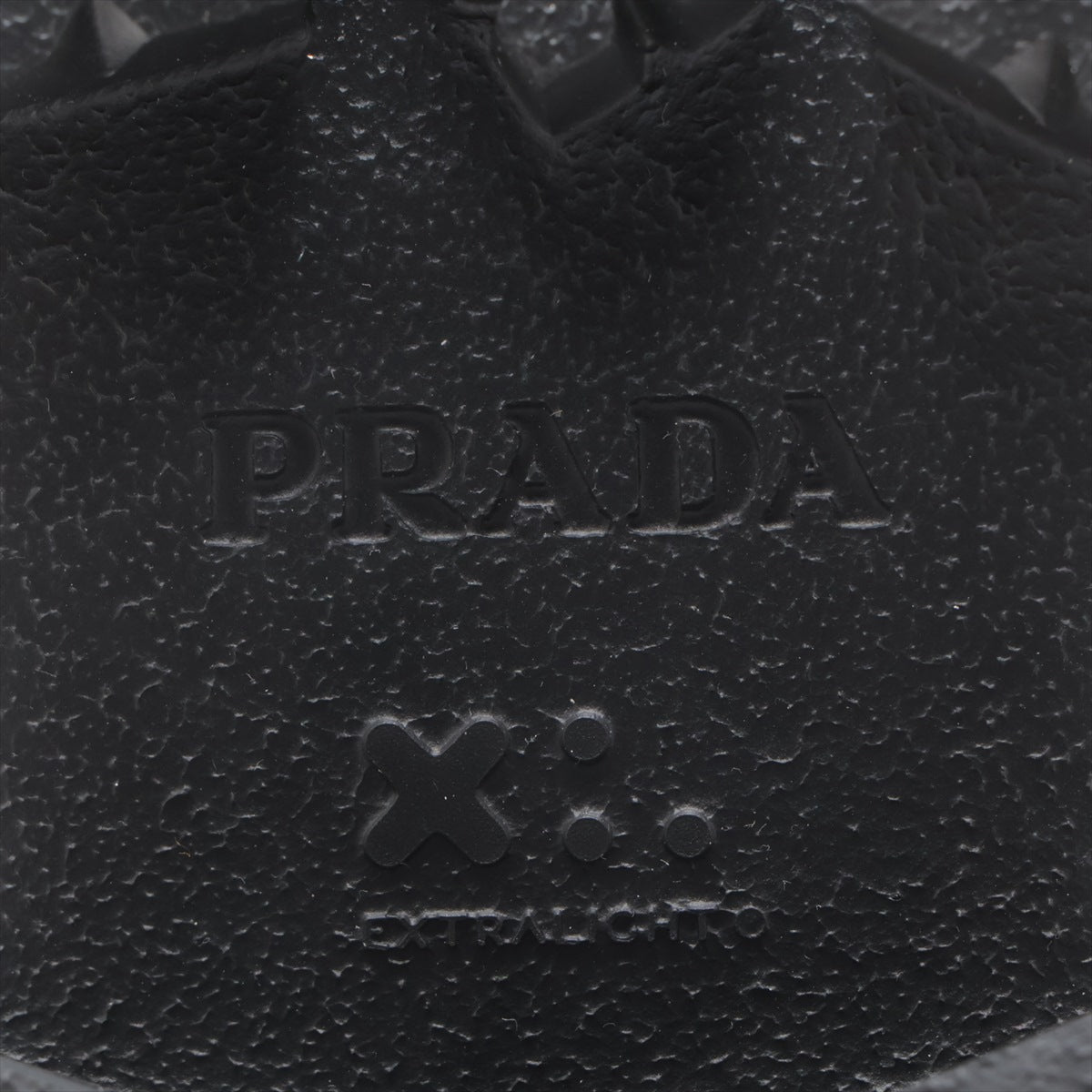 Prada Monolith Leather X Laver Sandal 35  Black Triangle Logo