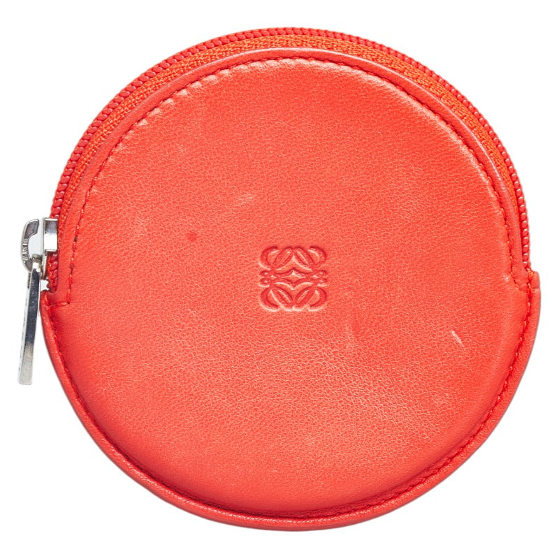 LOEWE LOEWE Coin Case Leather Red Ladies