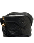 Chanel Cocomark Tassel winged Shoulder Bag Black Leather  Chanel