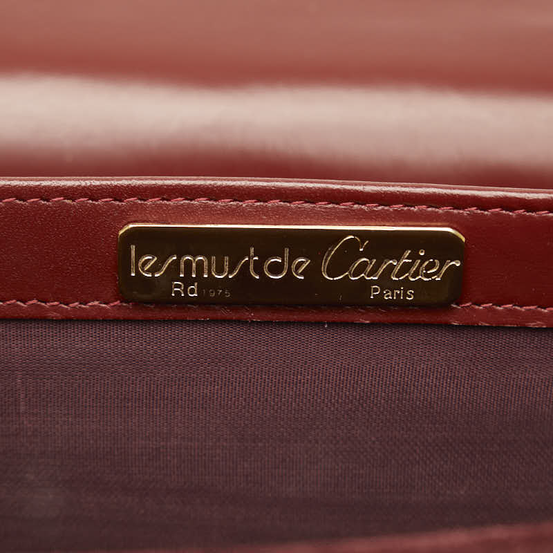 Cartier Masterline One-Shoulder Bag Bordeaux Wine Red Swede  Cartier