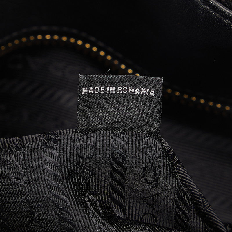 Prada  Bag Handbag Black Nylon Leather Lady Prada