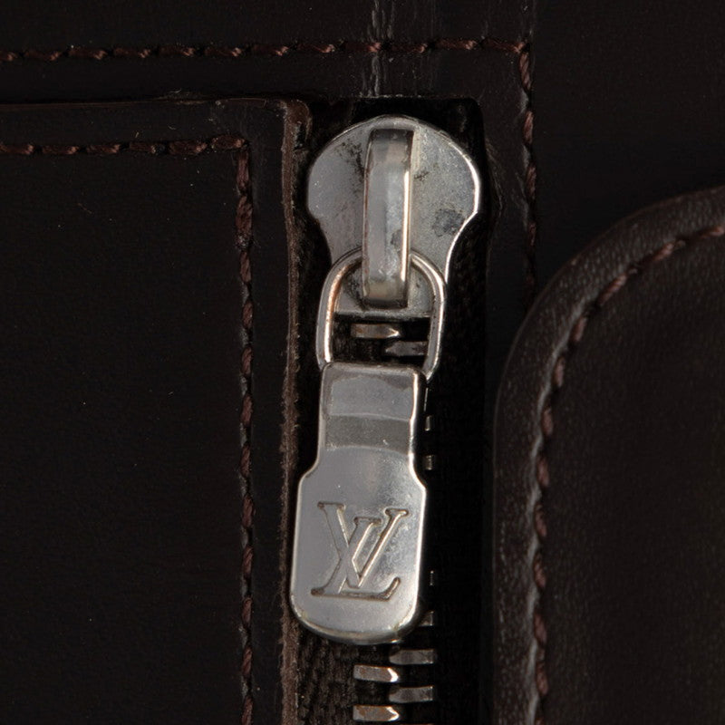 Louis Vuitton Monogram Glasses M66480 Long Wallet Leather Coffee Brown