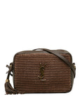Saint Laurent Cassandra Tassel  Shoulder Bag 612542 Brown Raffia Leather
