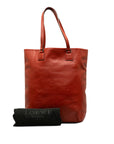 Loewe handbag brown orange leather ladies