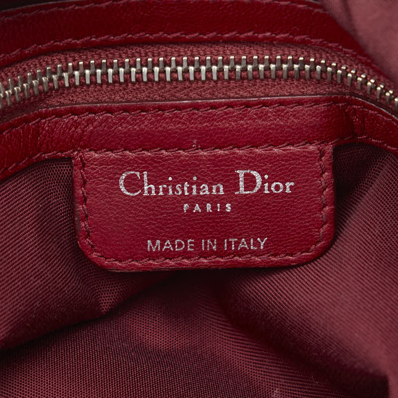 Dior Grandville Lady Handbag Shoulder Bag 2WAY Red Leather  Dior