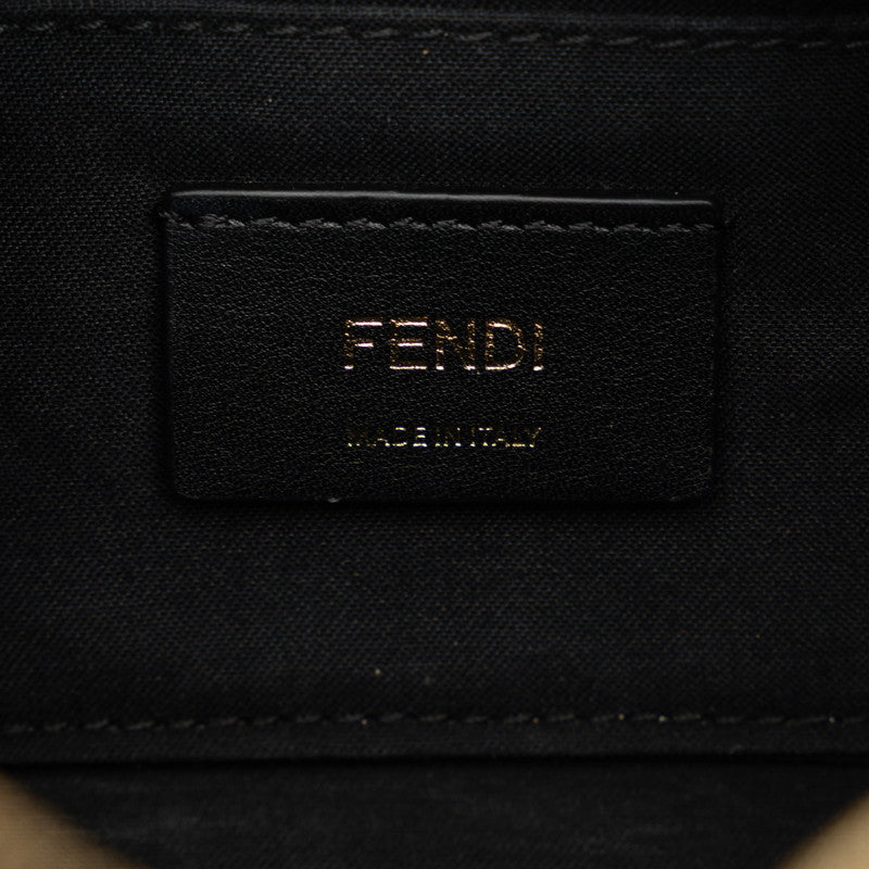 Fendi Zucca Cam 拖鞋單肩包 8BT287 棕色黑色皮革 Fendi