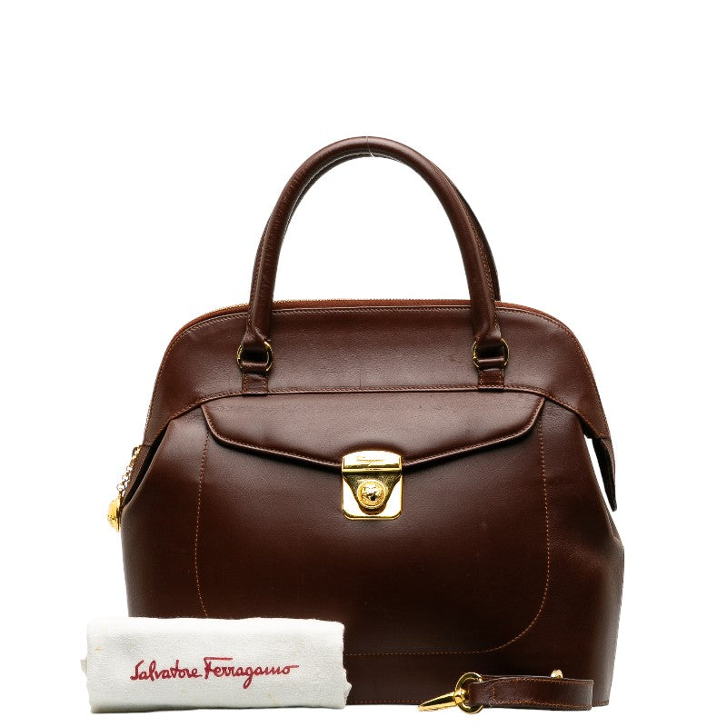 Salvatore Ferragamo Handbags 2WAY DO-21 5734 Wine Red Leather Ladies Salvatore Ferragamo