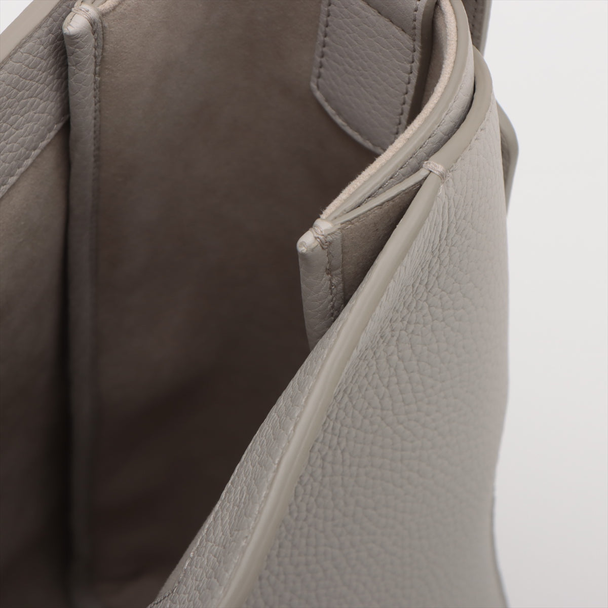 Christian Dior Colour Tote Bag Leather Light Grey