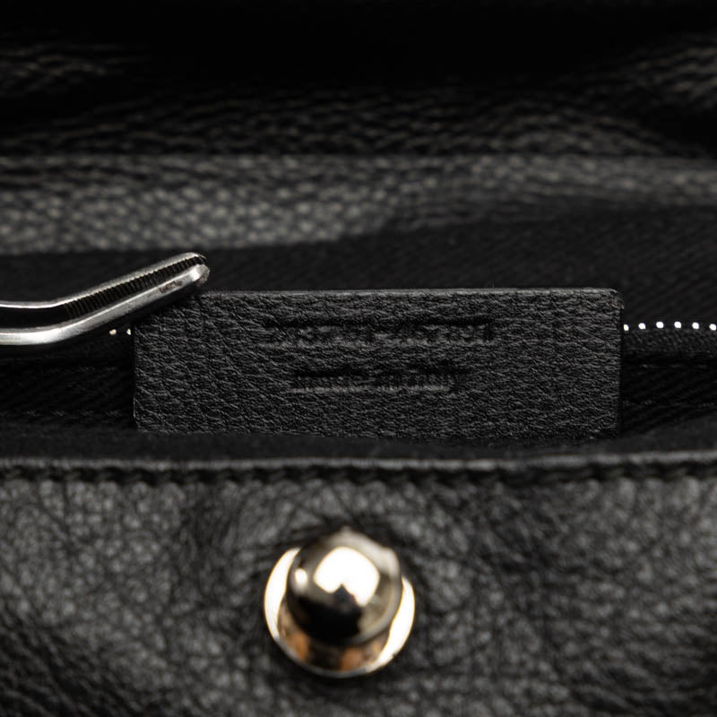 Saint Laurent Muse Top Handle Bag in Calf Leather Black 283761