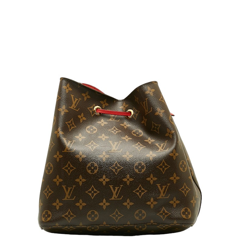 Louis Vuitton Monogram M44021 PVC/Ledger Shoulder Bag Cocklic Red Brown