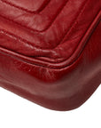 Chanel Cocomark Tassel Chain  Shoulder Bag Red Leather  CHANEL