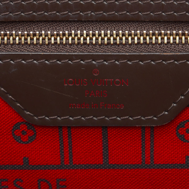 Louis Vuitton Damier Neverfull MM  Bag N41358 Brown PVC Leather  Louis Vuitton