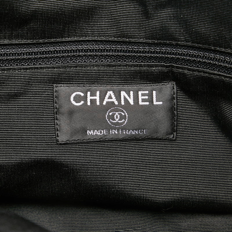 Chanel Coco Mark Handbag Tote Bag Grey Rabbit Fur Suede Women's