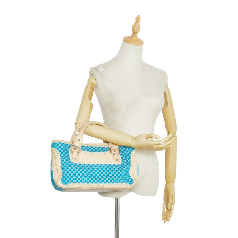 Celine Handbags Canvas/Laser Light Blue Beige Ladies