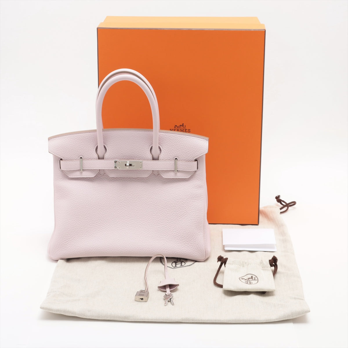 Hermes Bur 30 Trionclemence Move Pearl Silver
