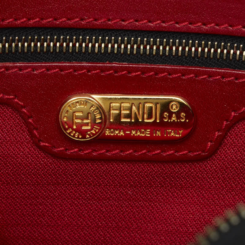 Fendi Leopard 手提包 米色 黑色 紅色 帆布 皮革 Fendi