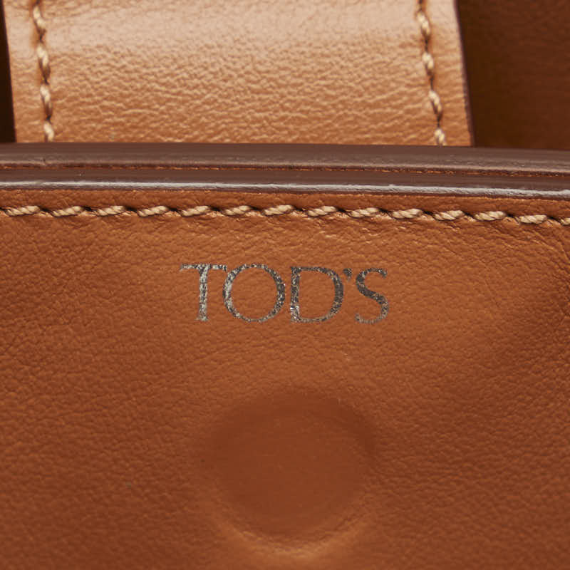 Todds Holly Stitch Mini Handbags Shoulder Bag 2WAY Brown Leather Ladies TOD’S