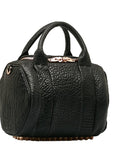 Alexander One Rocky Stalls Mini Boston Bag Handbag Shell Bag 2WAY Black Leather  Alexander Wang