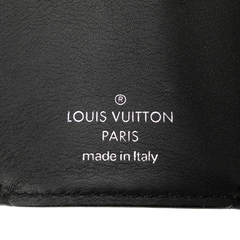Louis Vuitton Monogram Discovery Three Folded Wallet M67630 Black PVC Leather Men Louis Vuitton
