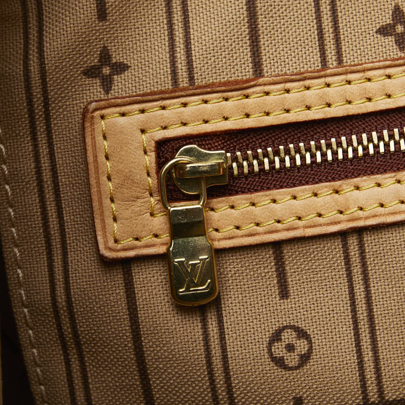 Louis Vuitton Monogram M40156 Neverfull 托特包 PVC/皮革棕色