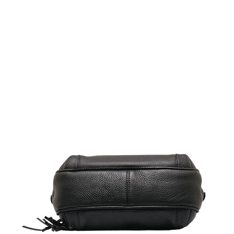 Chanel logo Tasel handbags black leather ladies Chanel