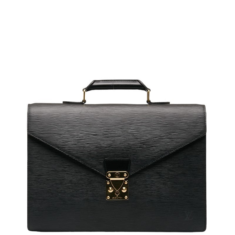 Louis Vuitton Epi Celebrity Concierge Business Bag Briefcase Handbag M54422 Noneir Black Leather Men Louis Vuitton