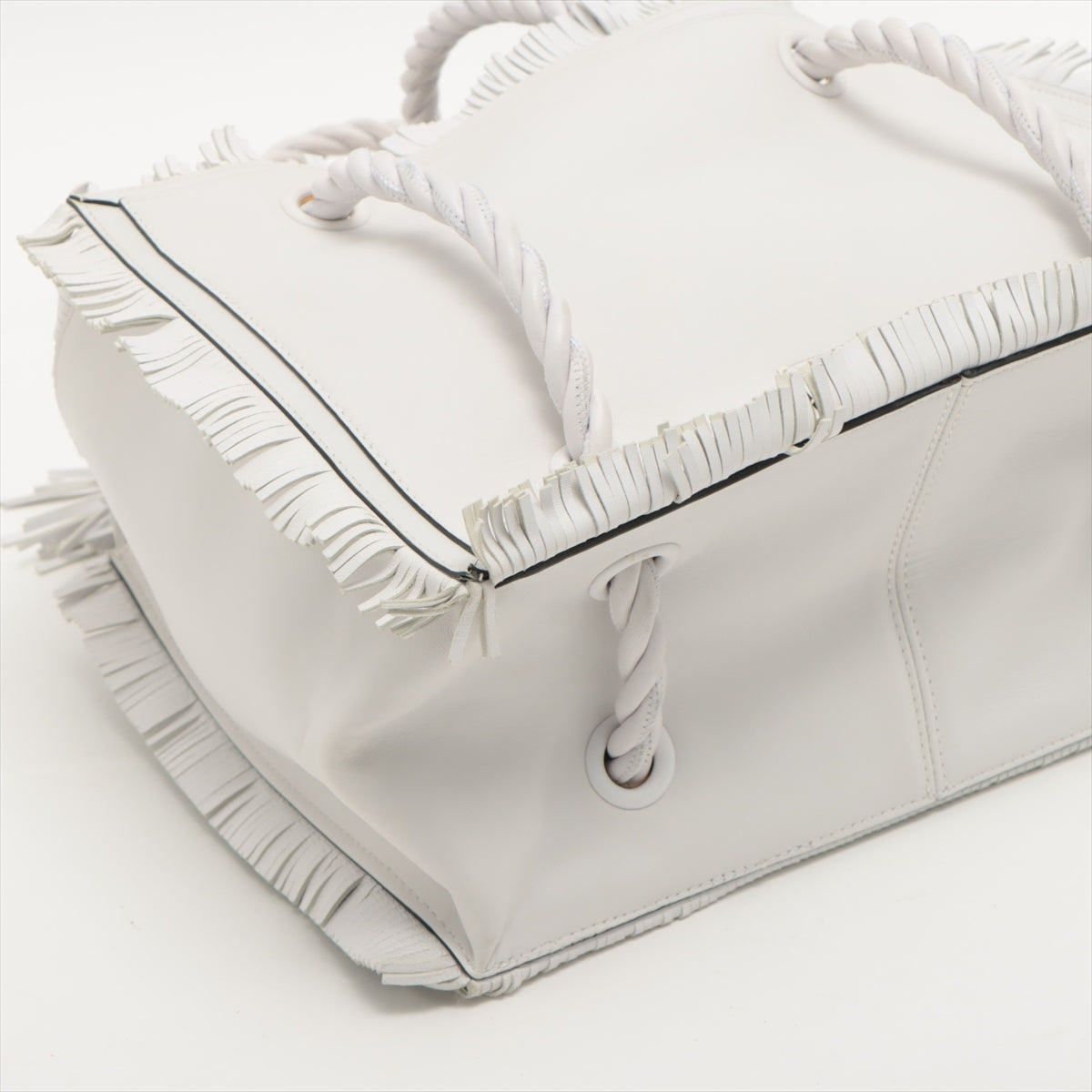 Valentino Garavani Leather Tote Bag White