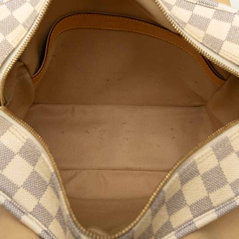 Louis Vuitton Damier Azur Navyglio N51189 White PVC Leather  Louis Vuitton