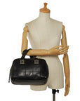Chanel Coco Handbag Mini Boston Bag Black Leather  Chanel