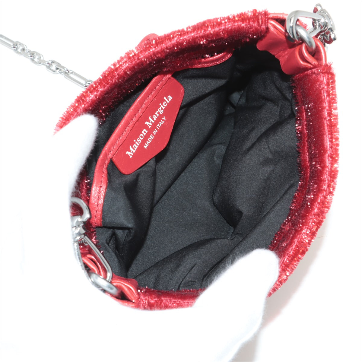 Mason Margiela Gramsum Belloa Chain Shoulder Bag Red Dale