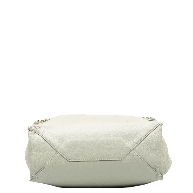 BALENCIAGA Paper Mini Handbag Shoulder Bag 2WAY 305572 Grey Leather