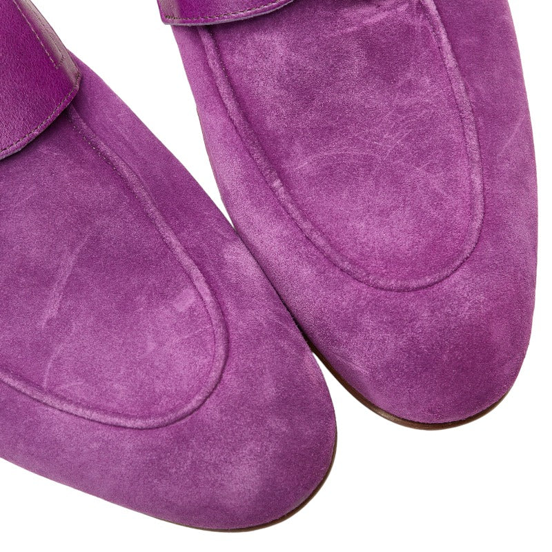 Louis Vuitton Mens Loafers DI1118 Suede Purple