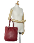 LOEWE Anagram Tote Bag in Leather Red Ladies