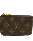 Louis Vuitton Monogram Pocket Crane Coin Case Keycase M62650 Brown PVC Leather Lady Louis Vuitton
