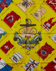 Hermes Carré 90 Pavouis Ship Flagship Scarf Yellow Multicolor Silk Ladies Hermes