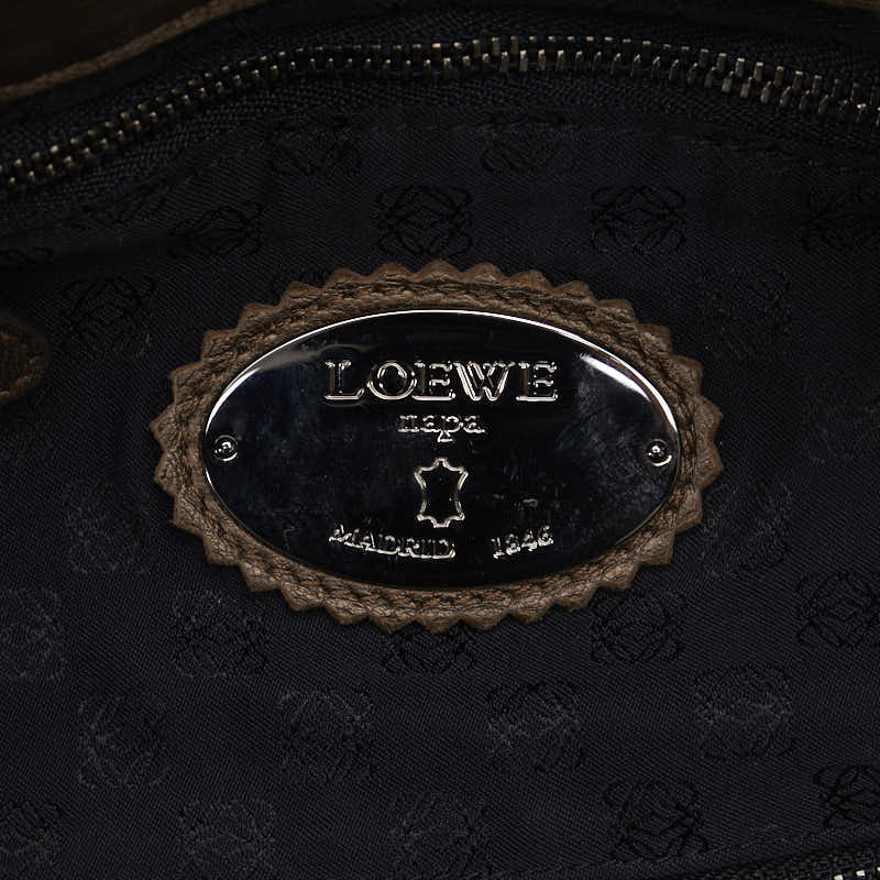 Loebe Anagram Handbags Brown Leather Ladies LOEWE